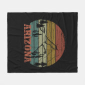 アリゾナセドナランドスケープヴィンテージ フリースブランケット (正面(横))