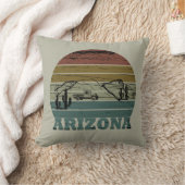 アリゾナセドナヴィンテージサンセットレトロアズ クッション (ブランケット)