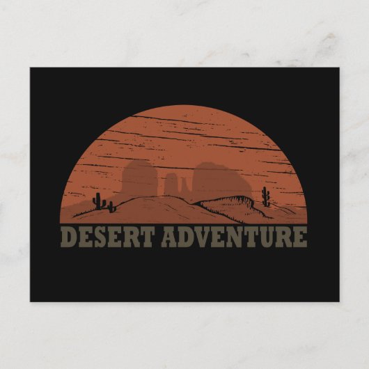 アリゾナセドナ砂漠の夕日のヴィンテージ シーズンポストカード (正面)