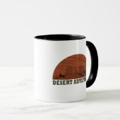 アリゾナセドナ砂漠の夕日のヴィンテージ マグカップ (正面右)