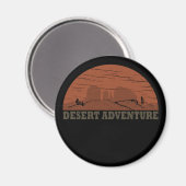 アリゾナセドナ砂漠の夕日のヴィンテージ マグネット (正面/裏面)