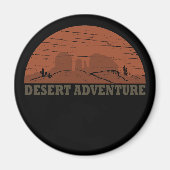 アリゾナセドナ砂漠の夕日のヴィンテージ マグネット (正面)