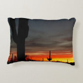 アリゾナソノラン砂漠のスセット アクセントクッション (裏面)