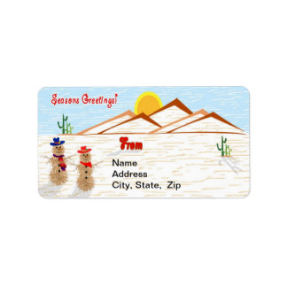 アリゾナタンブレウィード雪だるまクリスマス ラベル