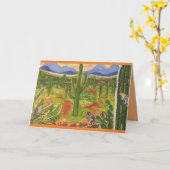 アリゾナデザートアート カード (黄色い花)