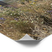 アリゾナデザートイエローパープルフラワーズヒドゥン美しい ポスター (角)