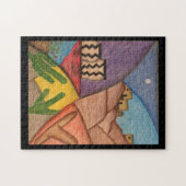 アリゾナデザートカボスサウスウエストフォークアート ジグソーパズル (横)