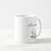 アリゾナデザートカボスサウスウエスト白黒 コーヒーマグカップ (正面右)