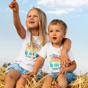 アリゾナデザートカボスサンセットカスタムトリップキッズ Tシャツ