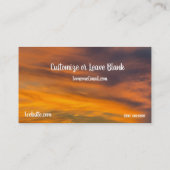 アリゾナデザートカボスサンセットビジネスカード 名刺 (裏面)