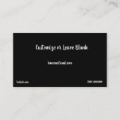 アリゾナデザートカボスサンセットビジネスカード 名刺 (裏面)