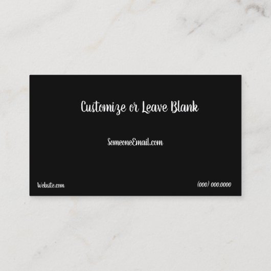 アリゾナデザートカボスサンセットビジネスカード 名刺 (裏面)