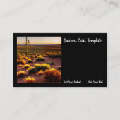 アリゾナデザートカボスサンセットビジネスカード 名刺 (正面)