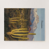 アリゾナデザートサグアーロカッティスノーマウンテン ジグソーパズル (横)