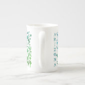 アリゾナデザートサグアーロカッティティール（緑がかった色）グリーンウォーター色 ボーンチャイナマグカップ (裏面)