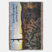 アリゾナデザートサンセットサボス感動的ことわざ スローブランケット (正面縦)