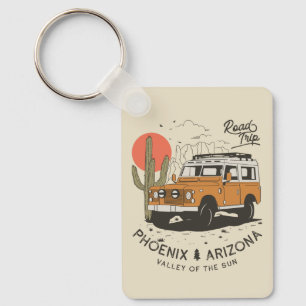 アリゾナデザートサンセットロードトリップカボスフェニックス キーホルダー