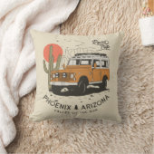 アリゾナデザートサンセットロードトリップカボスフェニックス クッション (ブランケット)