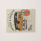 アリゾナデザートサンセットロードトリップカボスフェニックス ジグソーパズル (横)