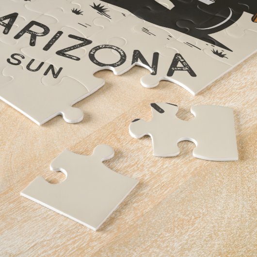 アリゾナデザートサンセットロードトリップカボスフェニックス ジグソーパズル (側面)