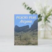 アリゾナデザートランドスケープSaguaro Cactus自然 ポストカード (スタンド正面)