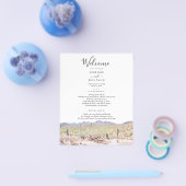 アリゾナデザート結婚式 プログラムフライヤー チラシ (シングル)