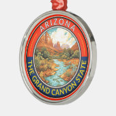 アリゾナトラベルアートバッジ メタルオーナメント (左)