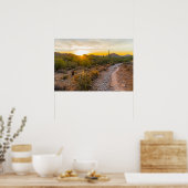 アリゾナトレイルの上で日没する ポスター (キッチン)