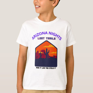 アリゾナナイツトレイル失ったスタイポグラフィデザイン Tシャツ