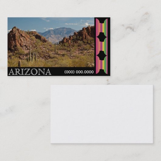アリゾナビジネスカード写真テンプレート 名刺 (正面/裏面)
