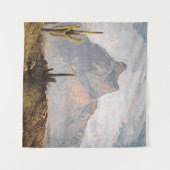 アリゾナピカチョピークサウスウエストデザートデジタルアート タペストリー (正面(横))