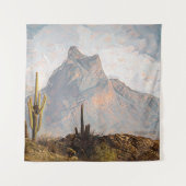 アリゾナピカチョピークサウスウエストデザートデジタルアート タペストリー (正面)