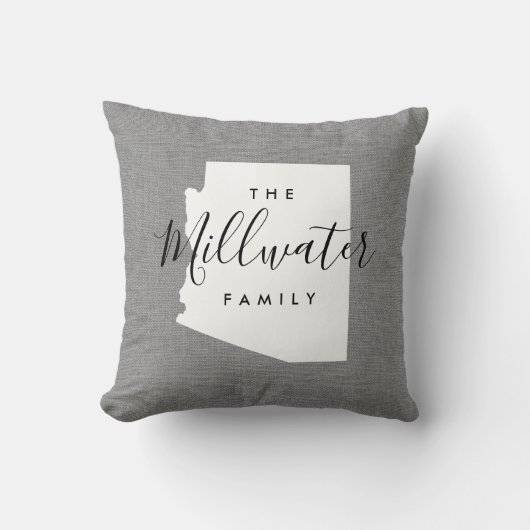 アリゾナファミリーモノグラム州装飾用クッション クッション (正面)