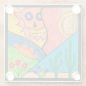 アリゾナフォークアートデザートカボスメキシコ ガラスコースター (裏面)