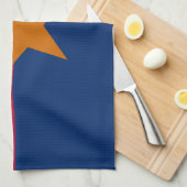 アリゾナフラグ&アリゾナ州USAデコー/スポーツファン キッチンタオル (四つ折り)