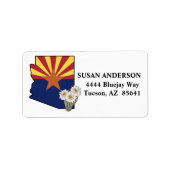 アリゾナフラッグ州フラワーサグアロサクタスブロッサム ラベル (正面)