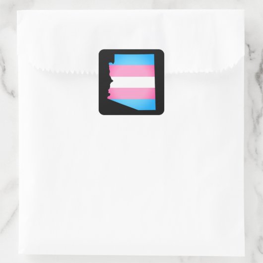 アリゾナプライドトランスジェンダーストライプの国旗 スクエアシール (バッグ)