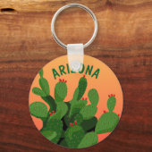 アリゾナプリックリーパーデザートサンセット キーホルダー (正面)