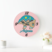 アリゾナベアトーテムウォールクロック ラージ壁時計 (ホーム)