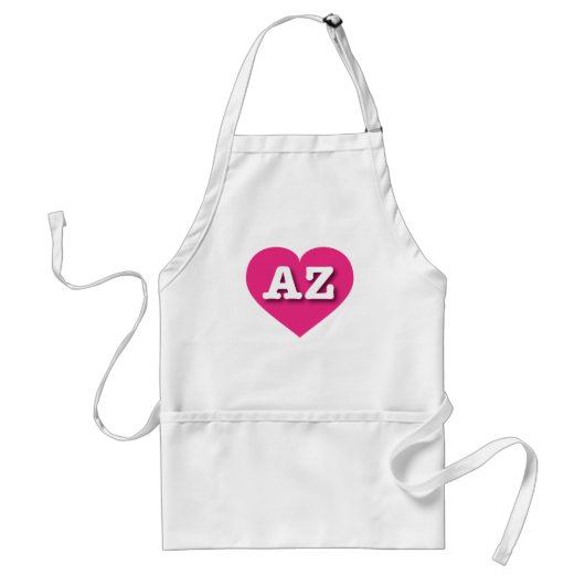 アリゾナホットピンクハート- I love AZ スタンダードエプロン (正面)