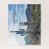 アリゾナホワイトタンク山の日没 ジグソーパズル (縦)