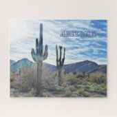 アリゾナホワイトタンク山の日没 ジグソーパズル (横)