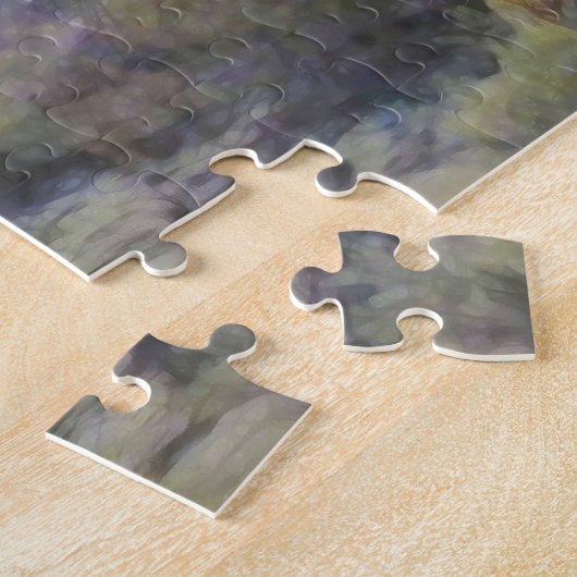 アリゾナホワイトタンク山の日没 ジグソーパズル (側面)