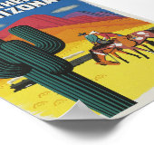 アリゾナボホカクタスヴィンテージトラベル ポスター (角)