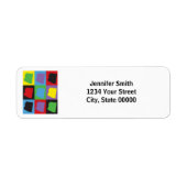 アリゾナポップ・アートのアートパーソナライズ差出人住所 ラベル (正面)