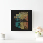 アリゾナマウンテンサイクリングヴィンテージ スクエア壁時計 (ホーム)
