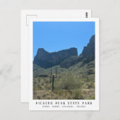 アリゾナモダンデザートピカチョピークトレイルはがき ポストカード (正面/裏面)