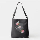 アリゾナモノグラム州ウォーターカラーフローラ&ハート クロスボディバッグ (裏面)