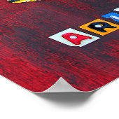 アリゾナライセンスプレートマップ ポスター (角)