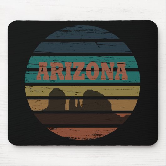 アリゾナヴィンテージサンセットランドスケープ マウスパッド (正面)